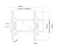 Newstar Soporte de pared para TV - Soporte de pared para pantalla plana (100 kg, 94 cm (37"), 2,16 m (85"), 200 x 200 mm, 865 x 480 mm, Negro)