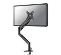 Neomounts Next Slim Desk Brazo de monitor con resorte de gas para 1 monitor, negro (con abrazadera y pasacables de escritorio)