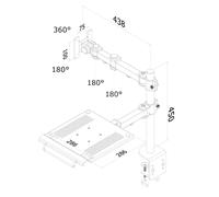 Neomounts soporte de escritorio para monitor y notebook