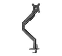Neomounts Next Slim Desk Brazo de monitor con resorte de gas para 1 monitor, negro (con abrazadera y pasacables de escritorio)