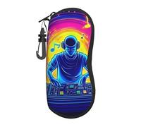 Neon Beat - Funda de neopreno suave para gafas de sol con cremallera, duradera, portátil, para hombres y mujeres