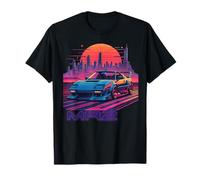 Neon Dreams: Coche deportivo japonés de los años 90 MR2 en Cyberpunk City Camiseta