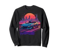 Neon Dreams: Coche deportivo japonés de los años 90 MR2 en Cyberpunk City Sudadera