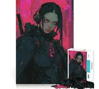 Neon Enforcer - Chica ciberpunk con Auriculares, Rompecabezas de 1000 Piezas para Adultos, Juguete Logic Boost Family Bond Premium Edge Warm Surprise (38x52cm)