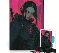 Neon Enforcer - Rompecabezas de Chica Cyberpunk con Auriculares para Adolescentes, 1000 Piezas, Juguete de lógica, diversión Familiar, Corte de precisión, (38x26cm)