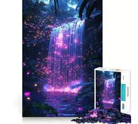 Neon Firefly Falls es un Rompecabezas de 1000 Piezas para Adultos Juguete Inteligente para el Tiempo Libre Arte de Corte preciso Coleccionable (38x52cm)