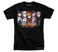 Neon Genesis Evangelion Asuka Rei Shinji Anime Manga Hentai Waifu T-Shirt Black S