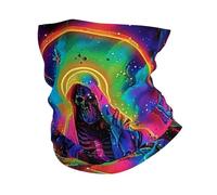 Neón Grim Reaper Demon Soul Space Rainbow Black Hombre Mujer Calentador De Cuello Suave Bufanda Tubular Transpirable Braga De Cuello para Ciclismo Correr Yoga Verano