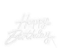 Neon Happy Birthday - Luz decorativa acrílica LED | Arte iluminado con luz blanca cálida alimentada por USB | Decoración para la sala de : perfecta para los adolescentes que celebran