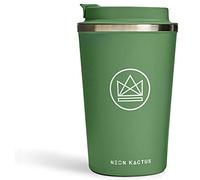 Neon Kactus Taza Para Llevar | Termo de 12oz de Viaje | Vaso de Cafe Termico de Acero Inoxidable | Aislado Con Doble Pared Para Mantener Tu Bebida Fría o Caliente | Happy Camper
