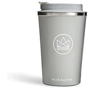 Neon Kactus Taza Para Llevar | Termo de 12oz de Viaje | Vaso de Cafe Termico de Acero Inoxidable | Aislado Con Doble Pared Para Mantener Tu Bebida Fría o Caliente | Tapa Hermética | Forever Young