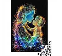 Neon Madre Y Niño Rompecabezas Clásico 1000 Piezas, Cartón Resistente, Adultos Y Niños 8-12, Decoración Interior, Ocio Indoor, Reto Mental 70x50cm/1000pcs