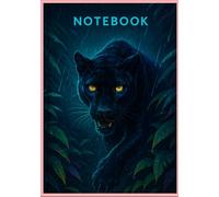 Neon Panther: Ultra Realistic Wild Jungle Notebook for Teens - A5 Line 60 pages: Cinematic Glowing Big Cat Cover - Aesthetic School Journal for Teenagers and Young Adults