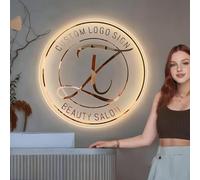 Neon Personalizado Logo, Letrero de Neón Con Logotipo Personalizado, Logo Led Personalizado, Decoración de Paredes de Oficina, Salón, Restaurante, Bar, Logotipo de Empresa Compañía