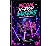 Neon Pop Warriors - Livre de coloriage: Un livre de coloriage fantasy avec héroïnes musicales, combats magiques, tenues stylées et scènes urbaines futuristes