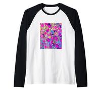 Neon Pulse Symphony, Arte Abstracto Camiseta Manga Raglan