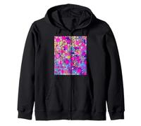 Neon Pulse Symphony, Arte Abstracto Sudadera con Capucha