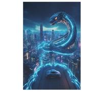 Neon Serpient Puzzle EnfFourmis 1000pcs, Puzzles de Madera - Kit DIY Relax Juegos para adolescentes y adultos Regalos 78×53cm