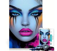 Neon Siren︰ Diosa con Glamour Rompecabezas para Adolescentes 1000 Piezas Juguete de lógica Divertido y Casual Corte de precisión Regalo conmovedor (38x52cm)