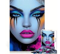Neon Siren︰ Diosa con Glamour Rompecabezas para Adolescentes 1000 Piezas Recall Boost Gentle Leisure Clean Cut Santa Wish List (50x75cm)