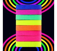 Neon Tape 8 Rollos - Cinta Adhesiva Fluorescente UV, Luz Negra, Blacklight Gaffer Tape, 6 Colores Vibrantes, 25MM x 15M por Rollo para Fiestas, Decoraciones y Eventos de Luz Negra en Halloween