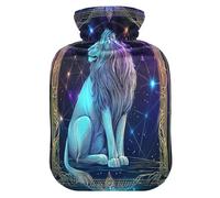 Neon Tarot Cards - Botella de agua caliente con tapa suave, bolsa de agua de 1 litro para calambres menstruales, calambres menstruales