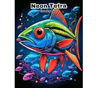 Neon Tetra Coloring Book for Kids: Fun & Easy Tropical Aquarium Art!