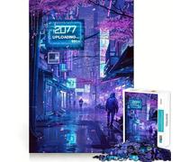 Neon Tokyo City: Rompecabezas para Adolescentes, 1000 Piezas, Juguete para ejercitar la Mente, Relajante y Acogedor, Sorpresa para armar (38x52cm)