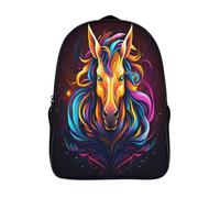 Neon Unicorn Mochila Infantil,Mochila Kindergarten Niña Niño Mochila Escolar Linda Mochilas Bebe Guardería 3D Toddler Kids Bolso Mochila Preescolar Primaria 40x28x16cm