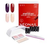 NÉONAIL Color Favorites Starter Set - Pintauñas Semipermanentes - Lampara Uñas Semipermanentes - Gel Uñas - Top Coat - Lampara de Uñas UV/LED 10W/36 - Manicura - Base Coat - Colores Uñas - Kit