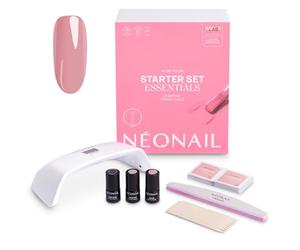 NÉONAIL Essentials Starter Set - Pintauñas Semipermanentes - Lampara Uñas Semipermanentes - Gel Uñas - Top Coat - Lampara de Uñas UV/LED 10W/36 - Manicura - Base Coat - Colores Uñas - Kit