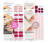NÉONAIL Gel Stickers Easy On Set de Pegatinas Semipermanentes x4