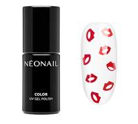NEONAIL Pintauñas Semipermanentes DON'T TALK. JUST KISS 7,2 ml - Transparente con Marcas de Besos Rojas- Esmaltes Semipermanentes Para Uñas - Gel Uñas - Manicura - Laca De Uñas - Esmalte Uñas