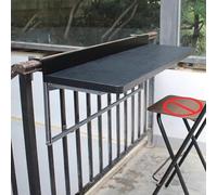 NEONMAN Mesa Balcon Mesa Colgante Mesa Balcon Plegable Mesa Colgante Balcon Barra de Mesa Colgante Multifuncional Mesa de Balcón para Barandilla Balcon para Interiores Y Exteriores Balcón Jardín(Negro