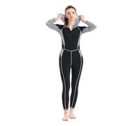 Neopreno Hombre Traje de baño de una Pieza for Mujer, for Hacer Snorkel, Surf, Trajes de baño, combinación de Surf for Mujer(Black,XL)