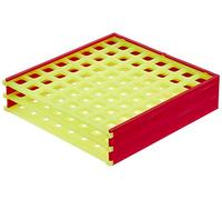 NeoRack - Marco de polipropileno para 8 x 8 plazas de 12 mm, color rojo y amarillo