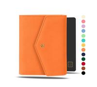 NEORAH - Funda para cuaderno B6 con cierre de solapa de sobre + diario de cuadrícula de puntos | Funda de piel sintética + lazo para bolígrafo | Marcapáginas | Bolsillo frontal y trasero | 6 ranuras