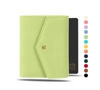 NEORAH - Funda para cuaderno B6 con cierre de solapa de sobre + diario de cuadrícula de puntos | Funda de piel sintética + lazo para bolígrafo | Marcapáginas | Bolsillo frontal y trasero | 6 ranuras