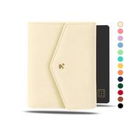 NEORAH - Funda para cuaderno B6 con cierre de solapa de sobre + diario de cuadrícula de puntos | Funda de piel sintética + lazo para bolígrafo | Marcapáginas | Bolsillo frontal y trasero | 6 ranuras