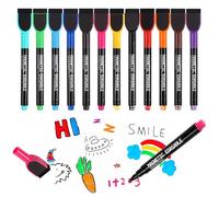 Neoreser 12 Pcs Rotuladores Pizarra Blanca Magnetica, Rotulador Pizarra Blanca con borrador son Óptimo para Material Hogar Escolar y de Oficina(12 Colores)