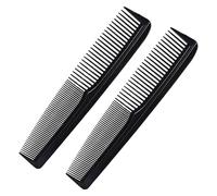 Neoreser 2 Pcs Peine para el cabello，Peine de Carbono Antiestático, Peines de Peluqueria Profesional para Peluquero Casero, hombre antiestático de doble cara(Negro)