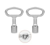 Neoreser 2 Piezas Llave Triangular de Metal, Universal, para Contador de Gas y Agua, Gabinete Caja de Medidor Eléctrico Agua Gas, Radiador y Grifo Triangular