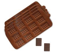 Neoreser 4 PCS Moldes de Chocolate de Silicona Antiadherente, con 12 Cavidades, para DIY Barra De Chocolate, Dulces, Cubitos Hielo, Gofres, Molde para Hornear Cocina DiseñO De Navidad