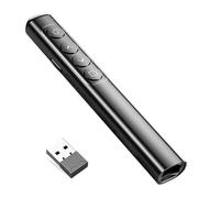 Neoreser Presentador Inalámbrico, Control Remoto Ordenador Puntero, Puntero Laser Presentaciones con Receptor USB, para Presentación, Enseñanza, Oficina, Conferencias, etc(Negro)