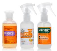 Neositrin Champú Antipiojos 100 ml + Protect Spray Anti-Piojos 100 ml + 100% Spray Gel Líquido 60 ml