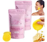 Neously Kojic Acid Pads - Neously Kojic Acid and Turmeric, Turmeric Kojic Acid Cleansing Pads, 100% Natural Ingredients,Turmeric Kojic Acid Pads for Face Body Glow up Acne, Clean Pores (2 Box)