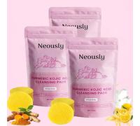 Neously Kojic Acid Pads,Turmeric Kojic Acid Cleansing Pads -100% Natural Ingredients Kojic Acid and Turmeric Cleansing Pads, Reduce Blemishes & Dark Areas, Visible Results After Just One Use (3Pack)