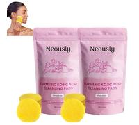 Neously Kojic Acid Pads,Turmeric Kojic Acid Cleansing Pads -100% Natural Ingredients Kojic Acid and Turmeric Cleansing Pads, Reduce Blemishes & Dark Areas, Visible Results After Just One Use (2Pack)