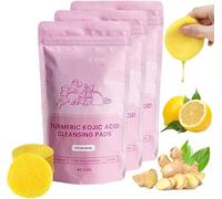 Neously Kojic Acid Pads-Turmeric Kojic Acid Pads,Turmeric Kojic Acid Cleansing Pads,Reduce Blemishes & Dark Areas,Visible Results After Just One Use (3 Bag, 1 count (Pack of 1))