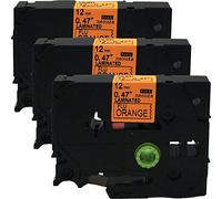 neouza 3pk COMPATIBLES para Brother P-Touch laminado TZE TZ Label Cartucho De Cinta De 12 Mm X 8 M